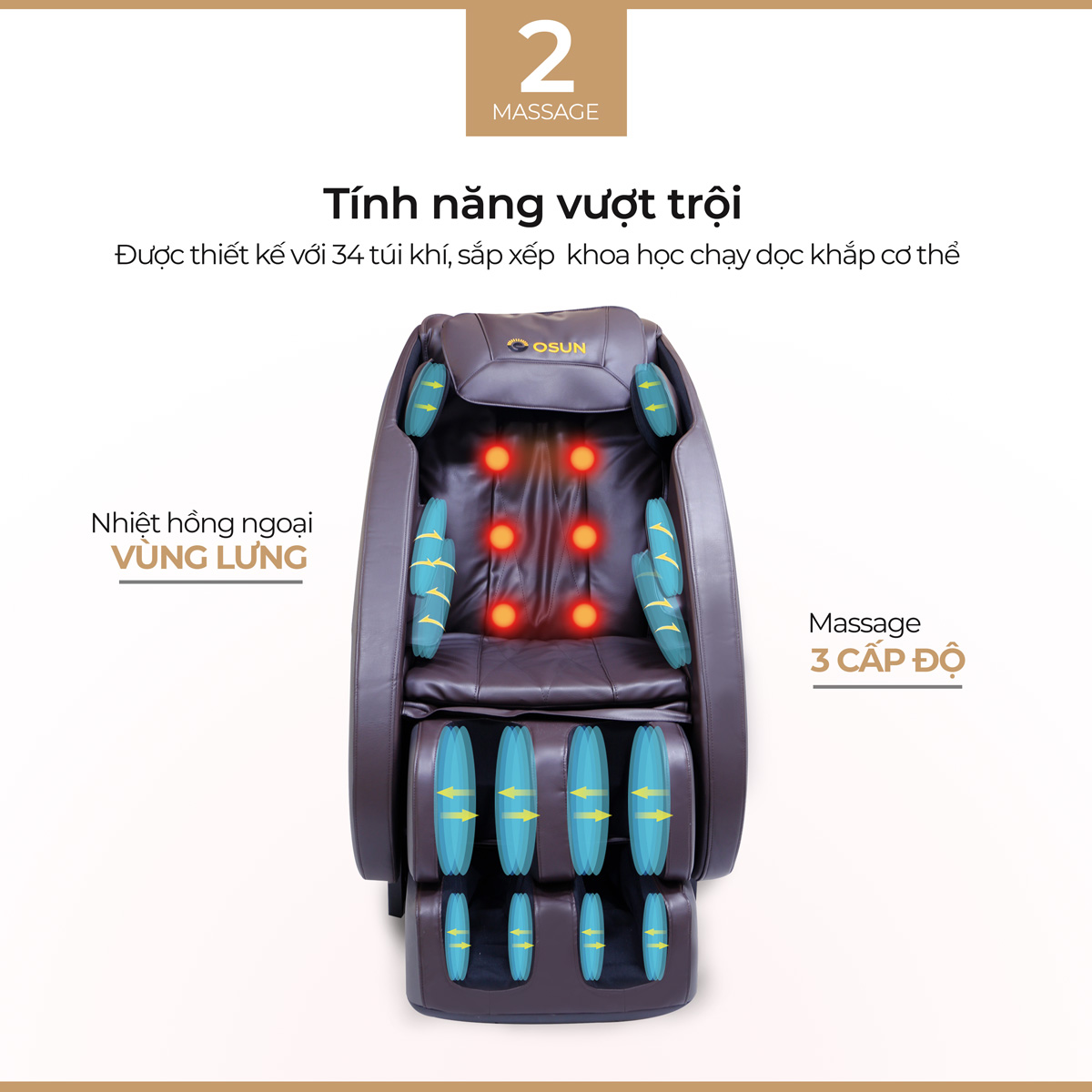 Ghế Massage Nhật Bản Osun SK- 36