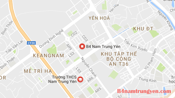 vị trí công trình ngay lập tức kề B4 nam trung yên - Belleville Hà Nội